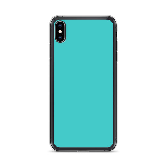 Plain Color Turquoise Blue iPhone Case Clear Bump Resistant CREATIVETECH