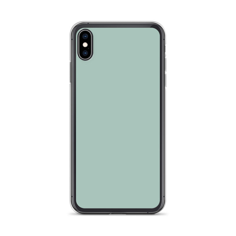 Load image into Gallery viewer, Plain Color Opal Green Blue iPhone Case Clear Bump Resistant CREATIVETECH