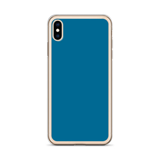 Plain Color Cerulean Blue iPhone Case Clear Bump Resistant CREATIVETECH