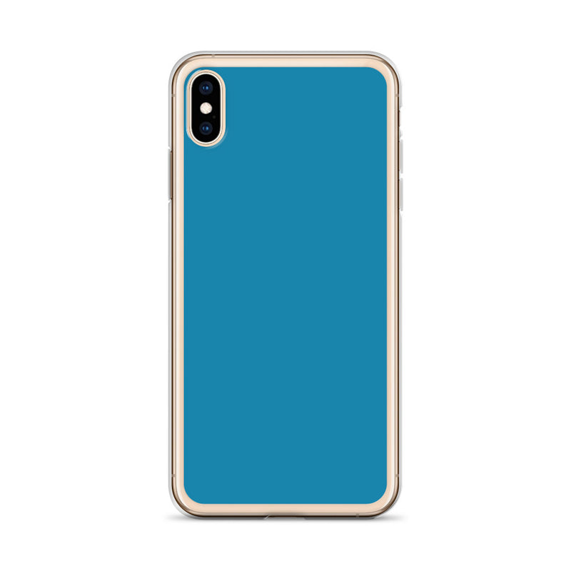 Load image into Gallery viewer, Plain Color Pelurous Blue iPhone Case Clear Bump Resistant CREATIVETECH