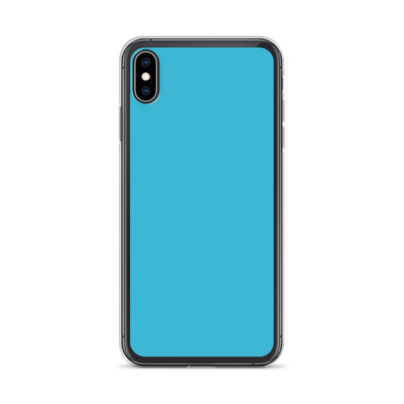Load image into Gallery viewer, Plain Color Sky Blue iPhone Case Clear Bump Resistant CREATIVETECH