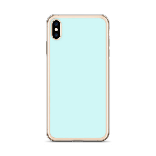 Plain Color Light Cyan Blue iPhone Case Clear Bump Resistant CREATIVETECH