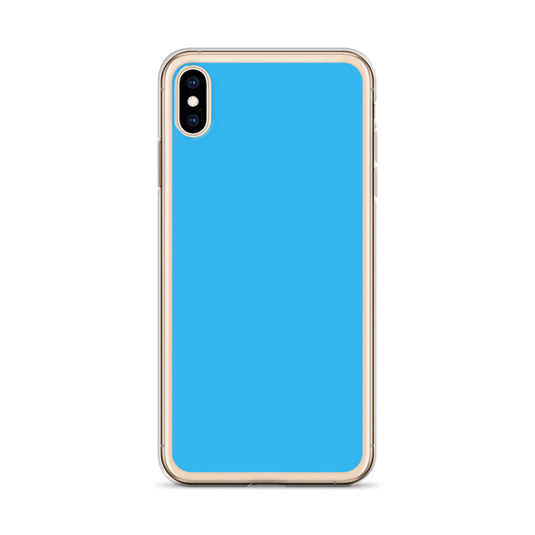 Plain Color Deep Sky Blue iPhone Case Clear Bump Resistant CREATIVETECH