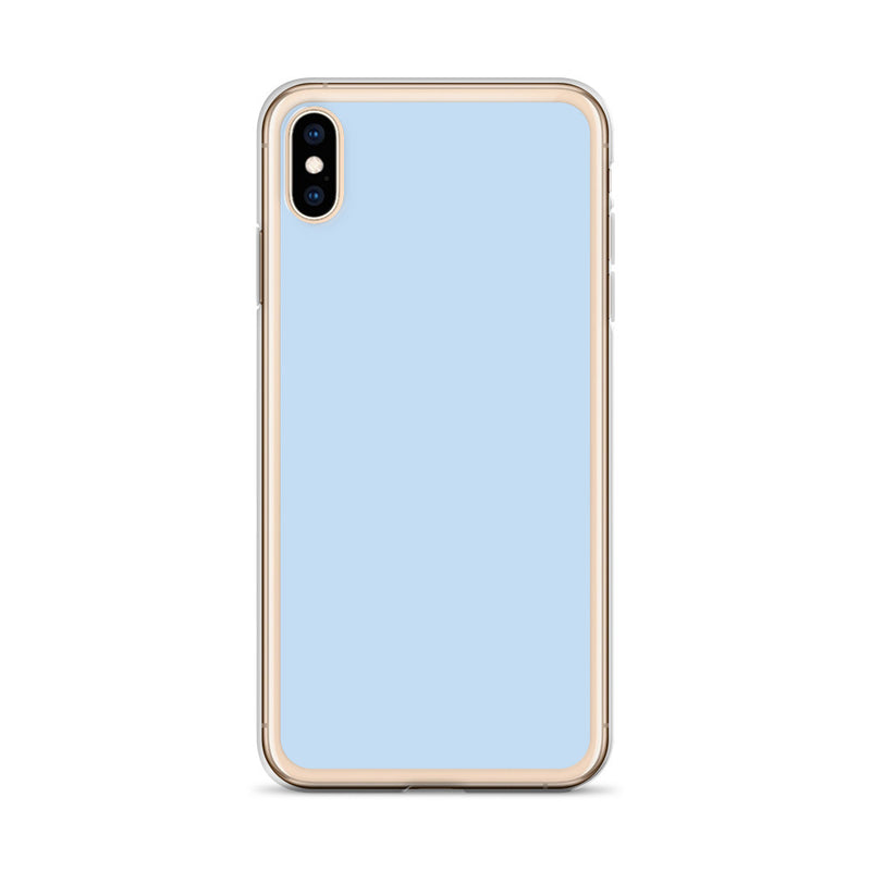 Load image into Gallery viewer, Plain Color Pattens Blue iPhone Case Clear Bump Resistant CREATIVETECH
