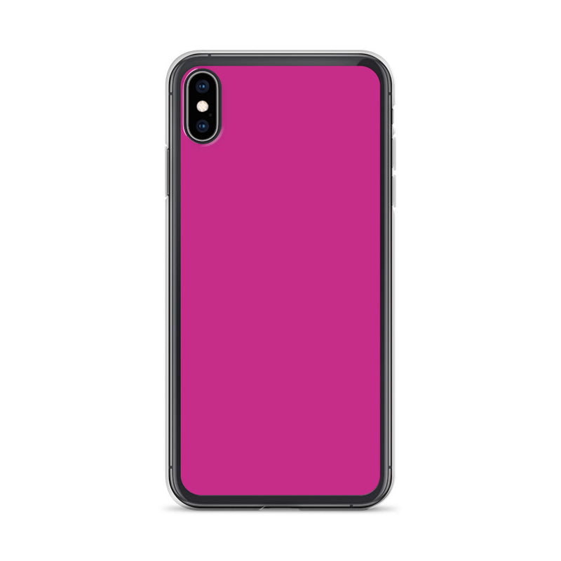 Load image into Gallery viewer, Medium Red Violet iPhone Clear Thin Case Plain Color CREATIVETECH