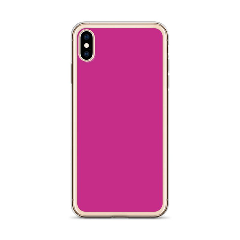 Load image into Gallery viewer, Medium Red Violet iPhone Clear Thin Case Plain Color CREATIVETECH
