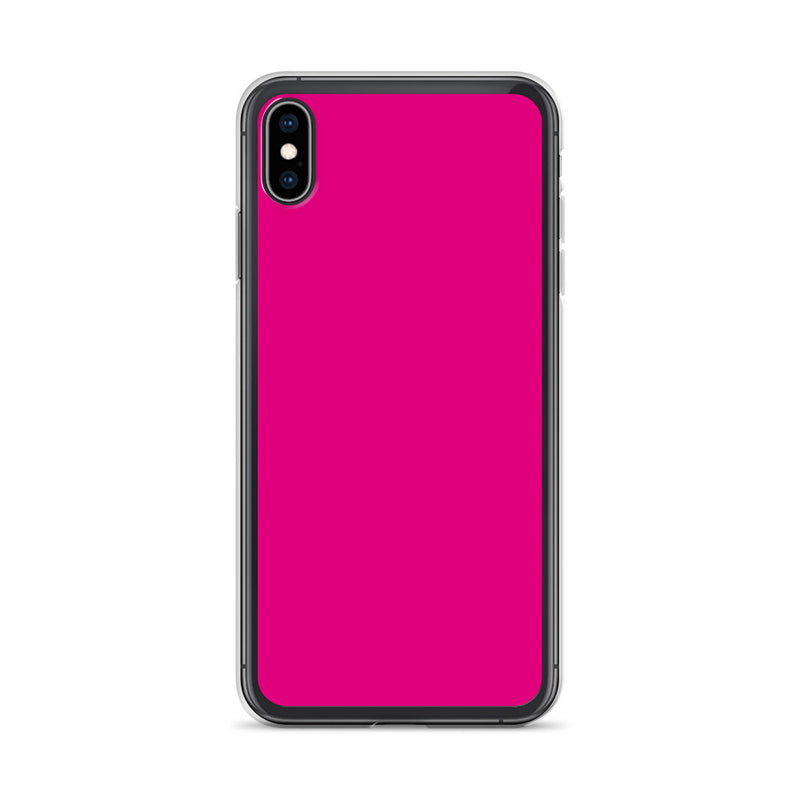 Load image into Gallery viewer, Violet Red Pink iPhone Clear Thin Case Plain Color CREATIVETECH