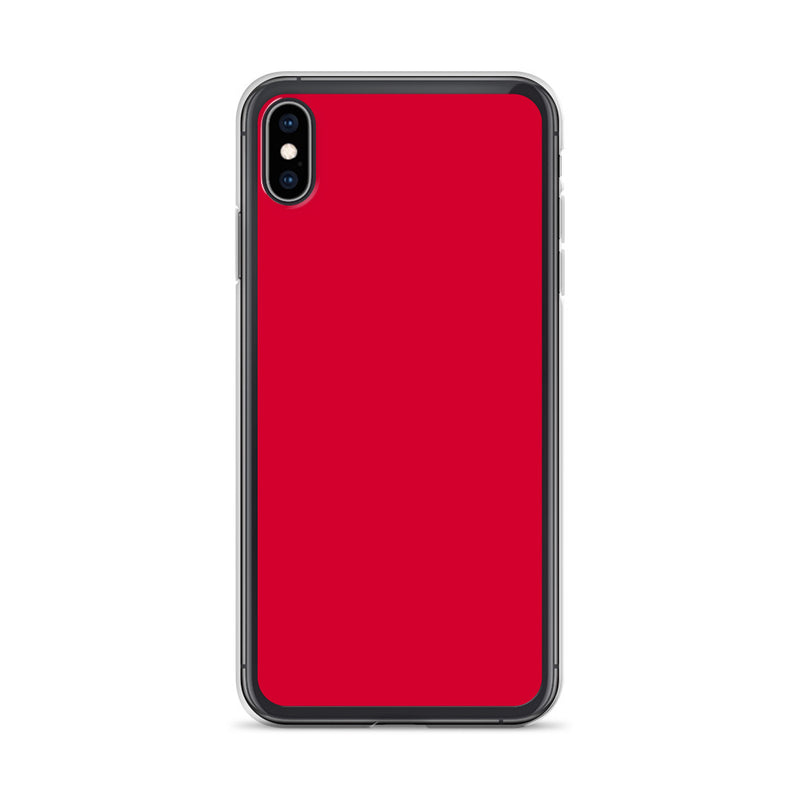 Load image into Gallery viewer, Crimson Red Red iPhone Clear Thin Case Plain Color CREATIVETECH