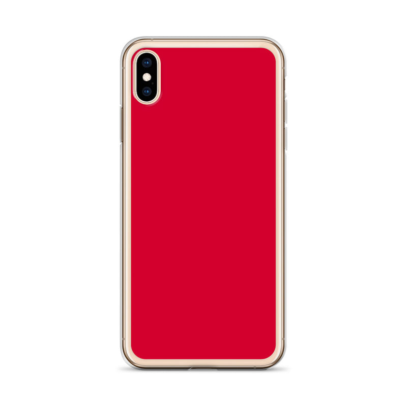 Load image into Gallery viewer, Crimson Red Red iPhone Clear Thin Case Plain Color CREATIVETECH