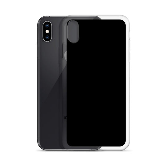 Plain Color Black iPhone Case Clear Bump Resistant Flexible CREATIVETECH