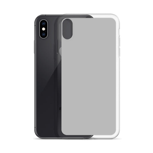 Plain Color Silver Grey iPhone Case Clear Bump Resistant Flexible CREATIVETECH