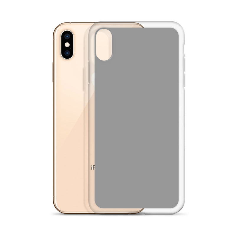 Load image into Gallery viewer, Plain Color Nobel Grey iPhone Case Clear Bump Resistant Flexible CREATIVETECH
