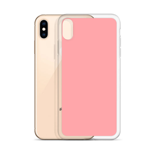 Plain Color Wewak Pink iPhone Case Clear Bump Resistant Flexible CREATIVETECH