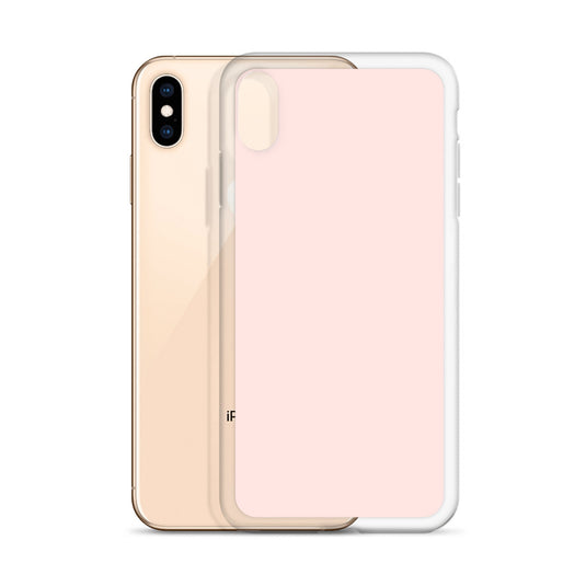 Plain Color Misty Rose Pink iPhone Case Clear Bump Resistant Flexible CREATIVETECH