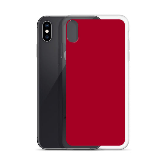 Plain Color Carmine Red iPhone Case Clear Bump Resistant Flexible CREATIVETECH