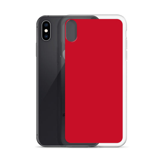 Plain Color Red iPhone Case Clear Bump Resistant Flexible CREATIVETECH