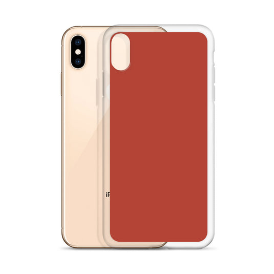 Plain Color Medium Carmine Red iPhone Case Clear Bump Resistant Flexible CREATIVETECH