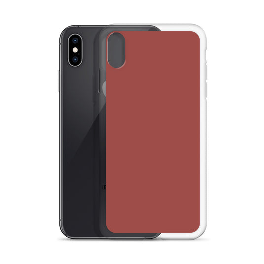 Plain Color Roof Terracotta Red iPhone Case Clear Bump Resistant Flexible CREATIVETECH
