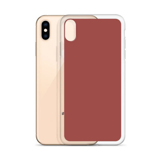 Plain Color Roof Terracotta Red iPhone Case Clear Bump Resistant Flexible CREATIVETECH