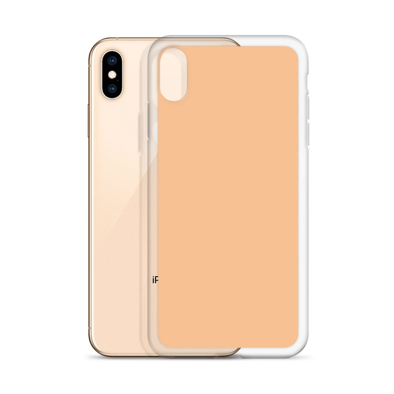 Load image into Gallery viewer, Plain Color Romantic Orange iPhone Case Clear Bump Resistant Flexible CREATIVETECH