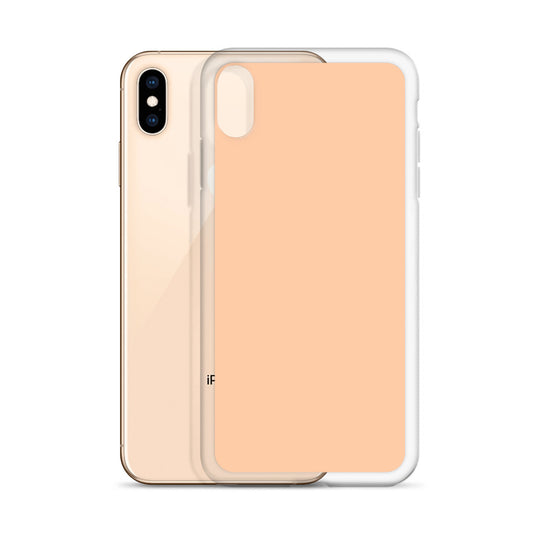 Plain Color Peach Orange iPhone Case Clear Bump Resistant Flexible CREATIVETECH
