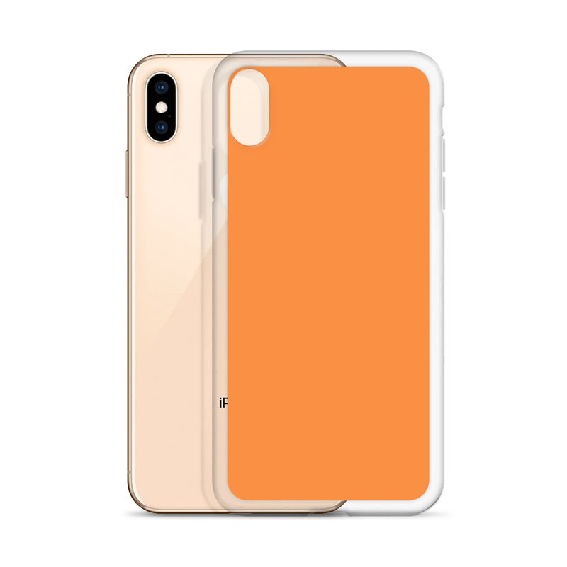 Load image into Gallery viewer, Plain Color Sea Buckthorn Orange iPhone Case Clear Bump Resistant Flexible CREATIVETECH