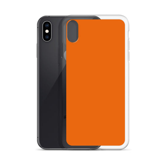 Plain Color Mango Orange iPhone Case Clear Bump Resistant Flexible CREATIVETECH