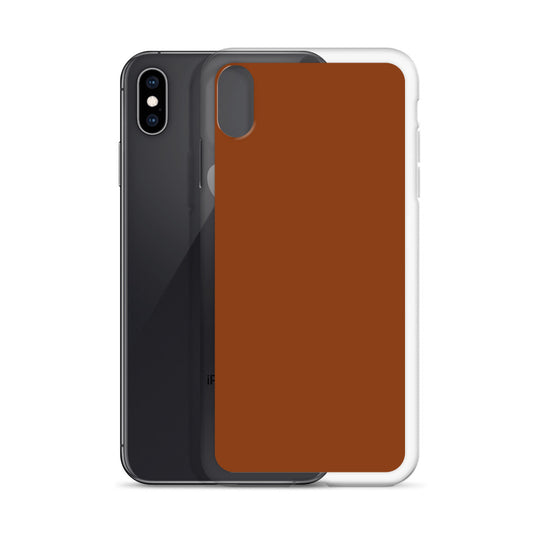 Plain Color Saddle Brown iPhone Case Clear Bump Resistant Flexible CREATIVETECH