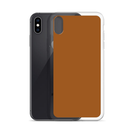 Plain Color Rich Brown iPhone Case Clear Bump Resistant Flexible CREATIVETECH