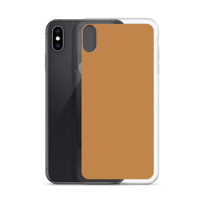 Load image into Gallery viewer, Plain Color Nude Yellow Brown iPhone Case Clear Bump Resistant Flexible CREATIVETECH