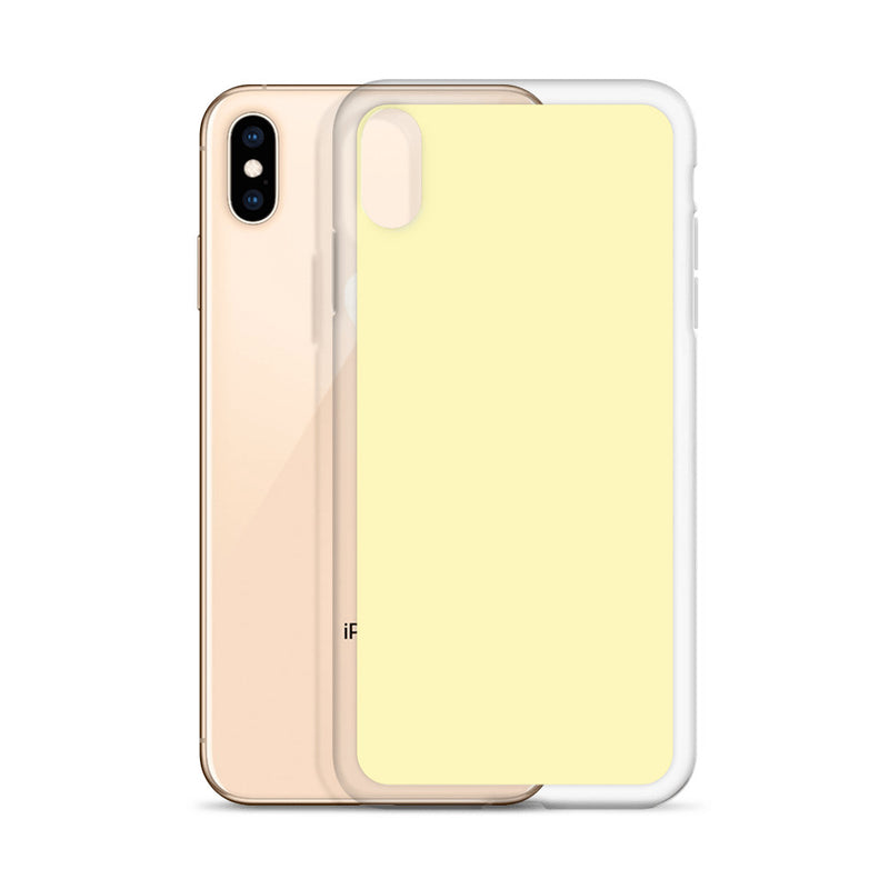 Load image into Gallery viewer, Plain Color Cumulus Yellow iPhone Case Clear Bump Resistant Flexible CREATIVETECH
