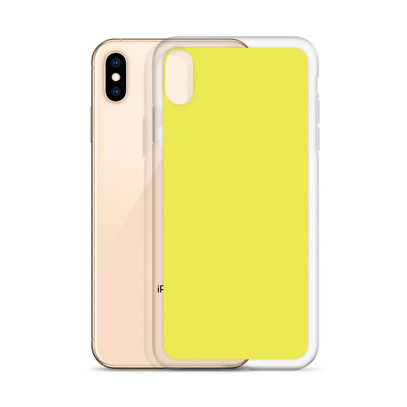 Load image into Gallery viewer, Plain Color Daisy Yellow iPhone Case Clear Bump Resistant CREATIVETECH
