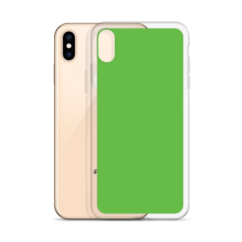 Load image into Gallery viewer, Plain Color Kelly Green iPhone Case Clear Bump Resistant CREATIVETECH