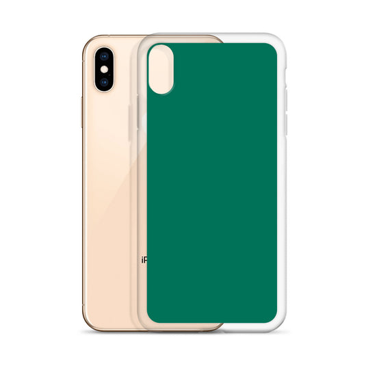 Plain Color Tropical Rain Forest Green iPhone Case Clear Bump Resistant CREATIVETECH
