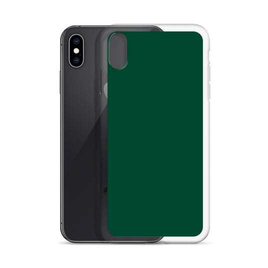Plain Color British Racing Green iPhone Case Clear Bump Resistant CREATIVETECH