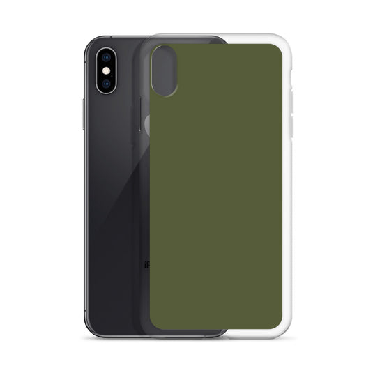 Plain Color Saratoga Green iPhone Case Clear Bump Resistant CREATIVETECH