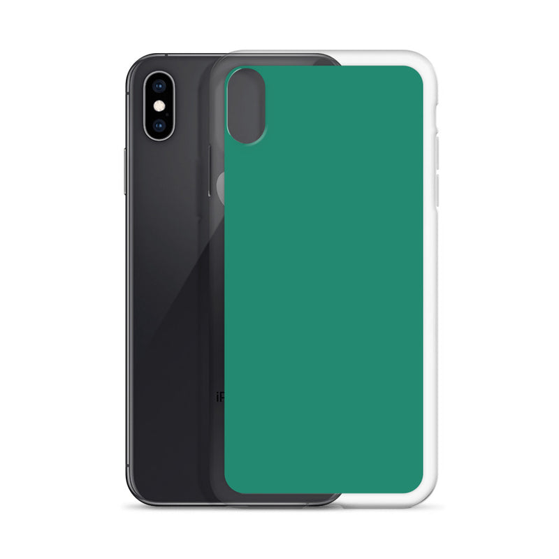 Load image into Gallery viewer, Plain Color Elf Green iPhone Case Clear Bump Resistant CREATIVETECH