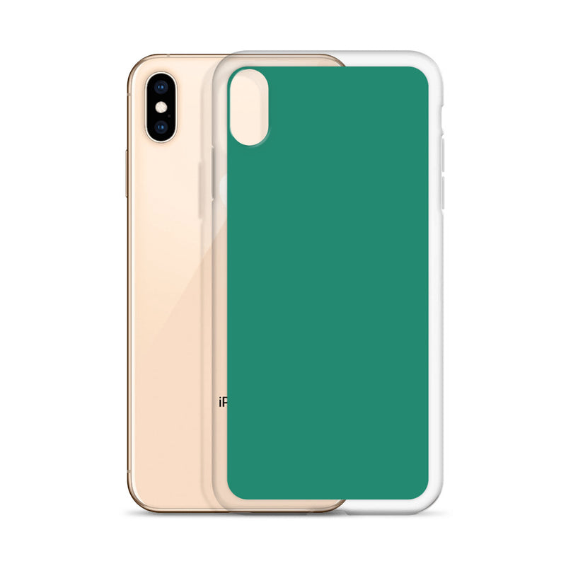 Load image into Gallery viewer, Plain Color Elf Green iPhone Case Clear Bump Resistant CREATIVETECH