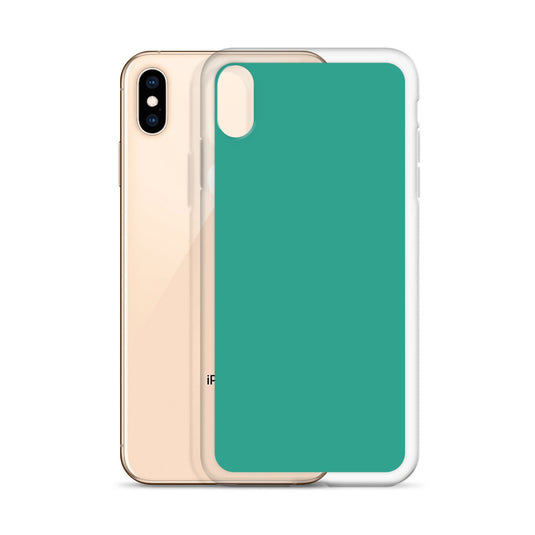 Plain Color Niagara Green iPhone Case Clear Bump Resistant CREATIVETECH