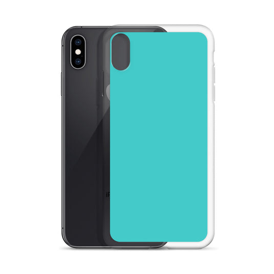 Plain Color Turquoise Blue iPhone Case Clear Bump Resistant CREATIVETECH