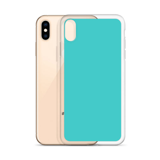 Plain Color Turquoise Blue iPhone Case Clear Bump Resistant CREATIVETECH