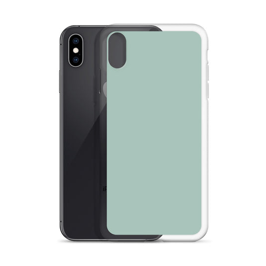 Plain Color Opal Green Blue iPhone Case Clear Bump Resistant CREATIVETECH