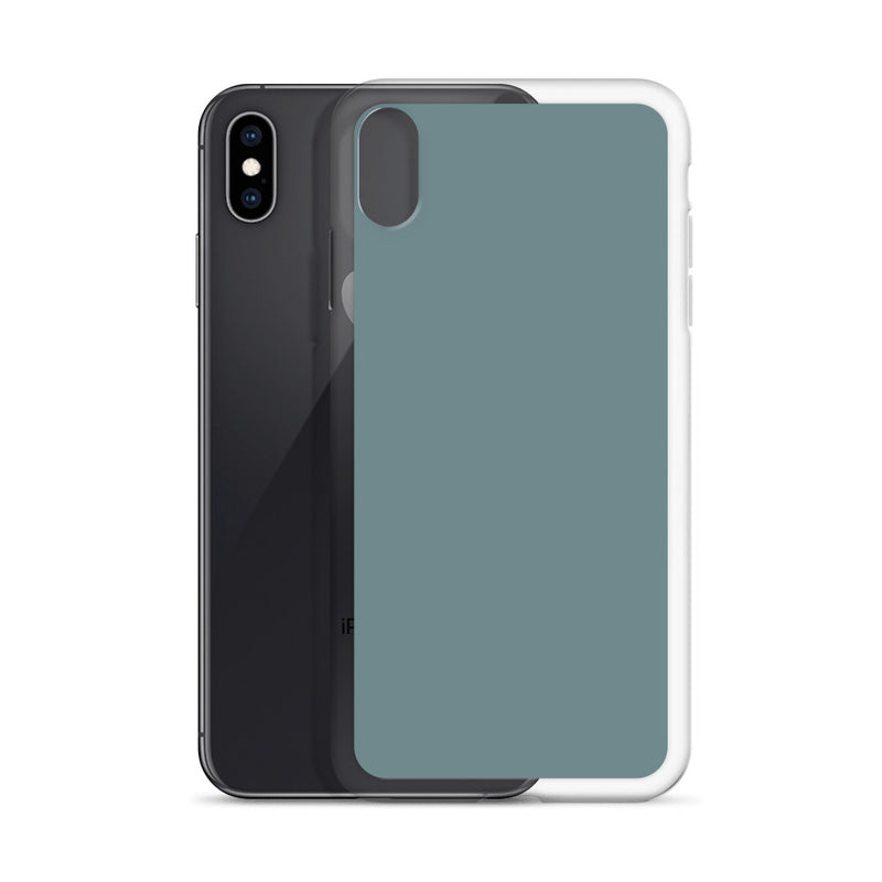 Load image into Gallery viewer, Plain Color Gothic Blue iPhone Case Clear Bump Resistant CREATIVETECH