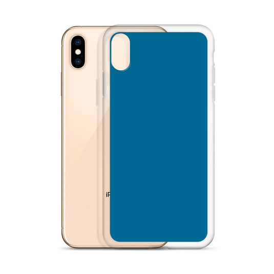 Plain Color Cerulean Blue iPhone Case Clear Bump Resistant CREATIVETECH