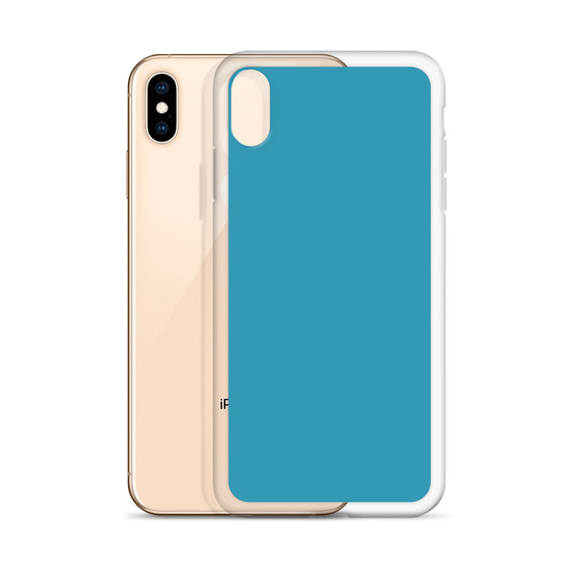 Load image into Gallery viewer, Plain Color Blue iPhone Case Clear Bump Resistant CREATIVETECH