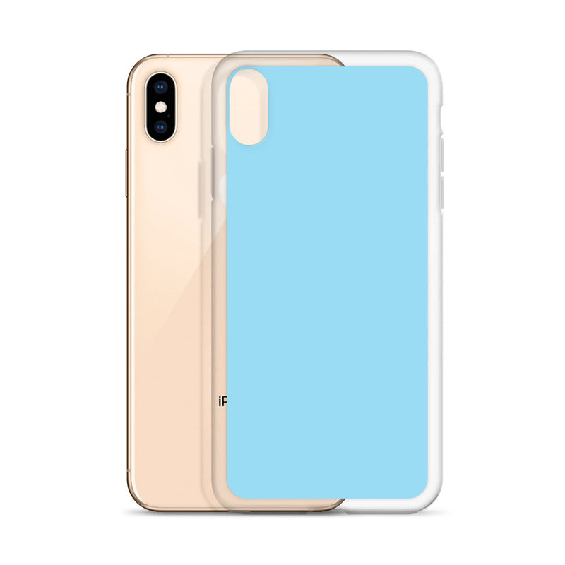 Load image into Gallery viewer, Plain Color Columbia Blue iPhone Case Clear Bump Resistant CREATIVETECH