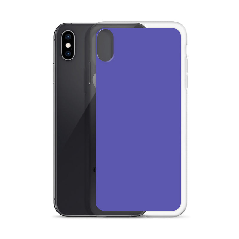 Load image into Gallery viewer, Slate Blue Purple iPhone Clear Thin Case Plain Color CREATIVETECH