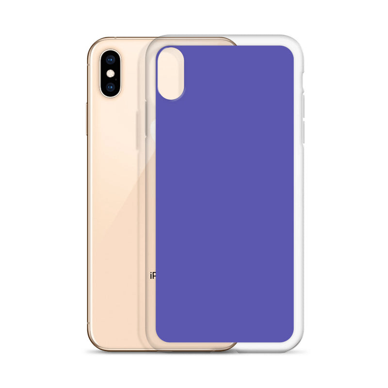 Load image into Gallery viewer, Slate Blue Purple iPhone Clear Thin Case Plain Color CREATIVETECH