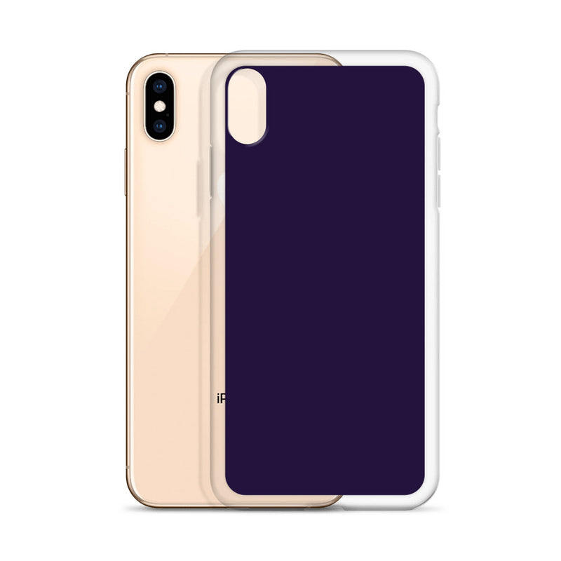 Load image into Gallery viewer, Tolopea Dark Purple iPhone Clear Thin Case Plain Color CREATIVETECH
