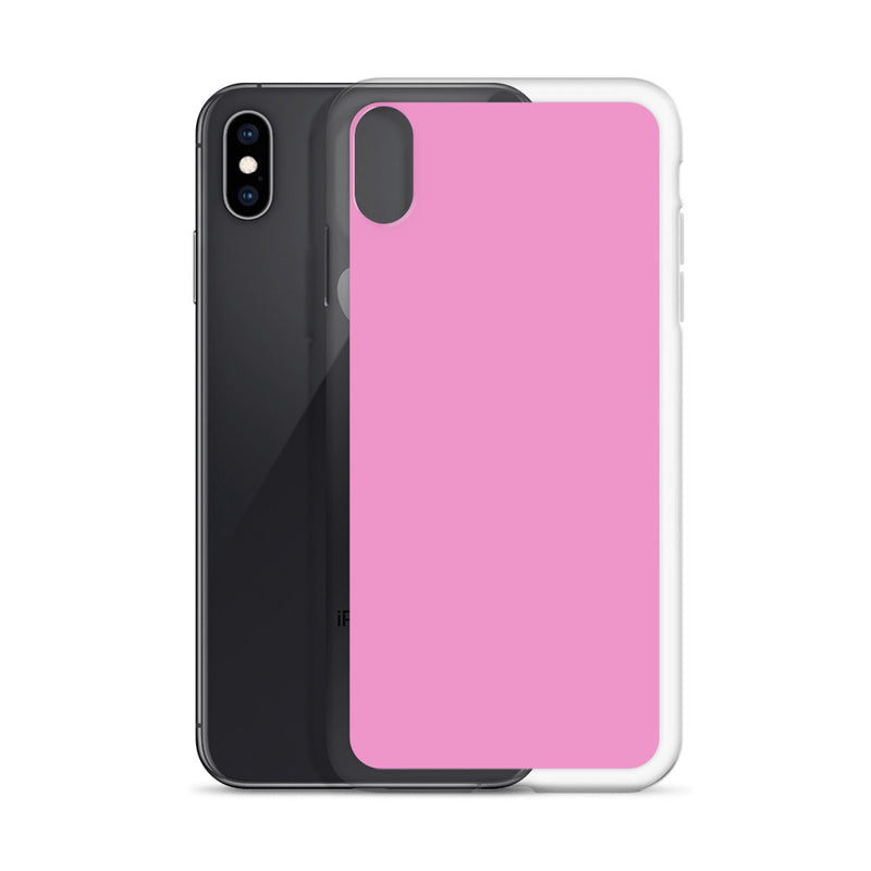 Load image into Gallery viewer, Lavender Rose Pink iPhone Clear Thin Case Plain Color CREATIVETECH